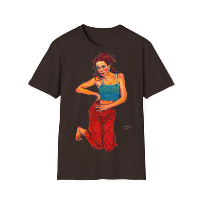 Unisex Softstyle T-Shirt - Motiv: Front Lea, H 49 cm