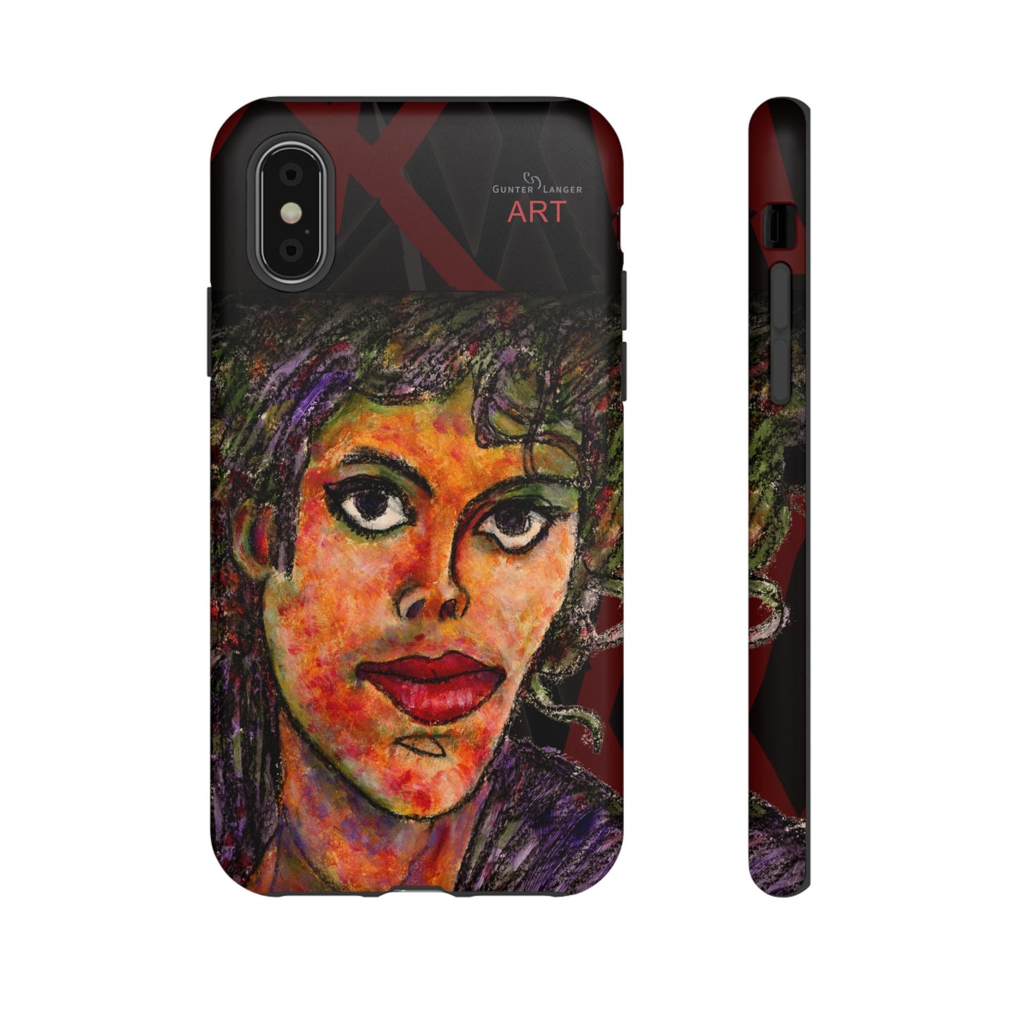 Tough Cases - iPhone - Motiv: MJ, Schwarz