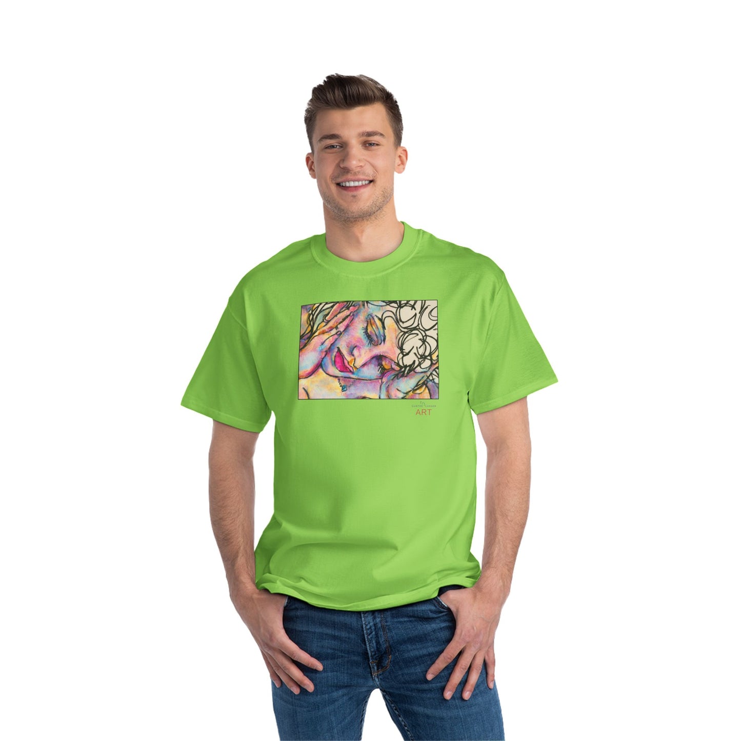 Beefy-T®  Short-Sleeve T-Shirt - Motiv: Front Mara, H 20 cm & Rückseite Mara, H 26 cm