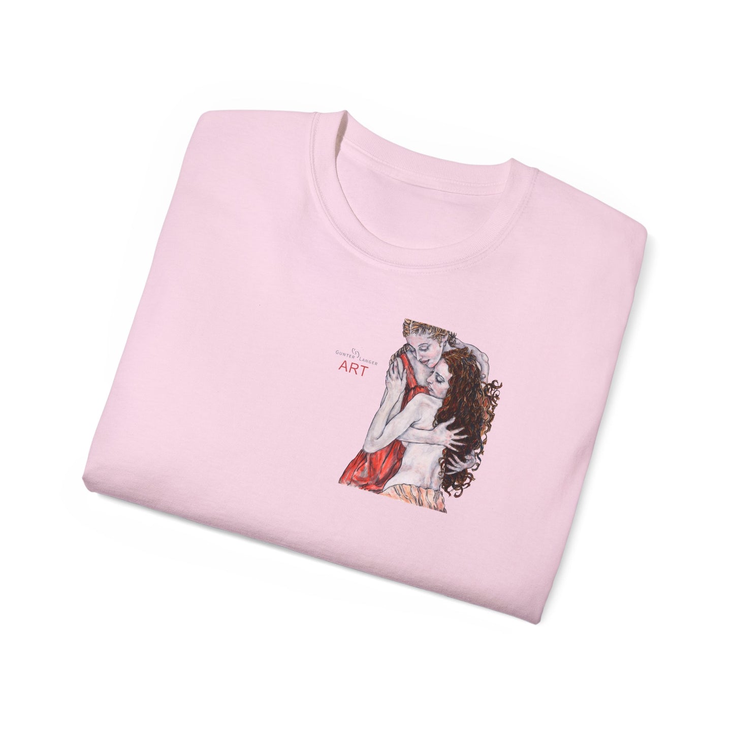 Unisex Ultra Cotton Tee - Mutter und Tochter - Motiv Bei dir (klein) & Bei dir (groß)