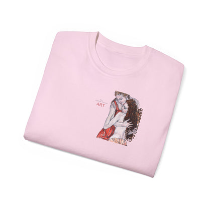 Unisex Ultra Cotton Tee - Mutter und Tochter - Motiv Bei dir (klein) & Bei dir (groß)