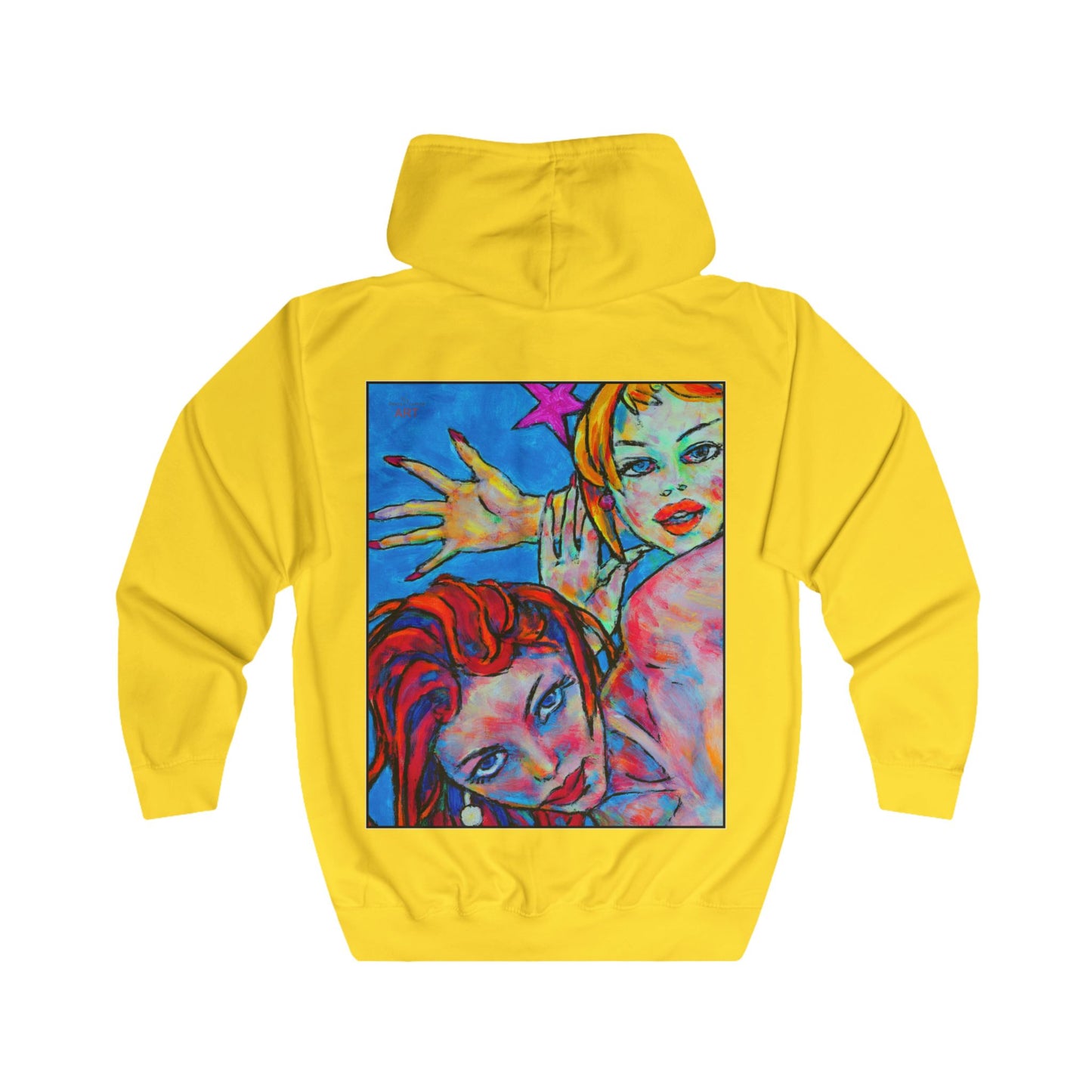 Unisex Full Zip Hoodie - Motiv: Valea (Ausschnitt, H 17,8 cm) & Valea und Sophia, H 49 cm