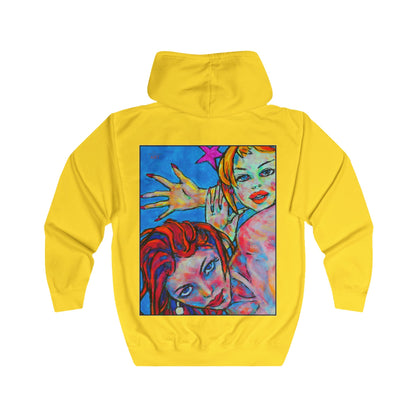 Unisex Full Zip Hoodie - Motiv: Valea (Ausschnitt, H 17,8 cm) & Valea und Sophia, H 49 cm