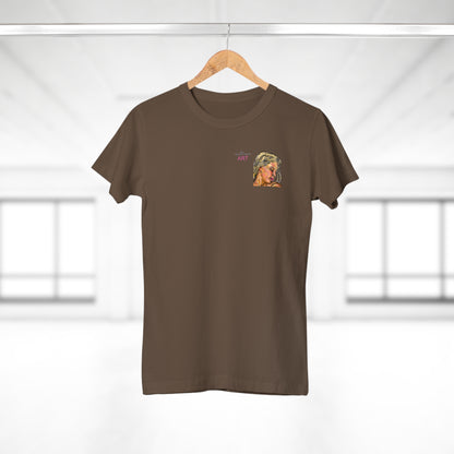 Single Jersey Women's T-shirt- dunkel - Motiv: Erna, Ausschnitt, H 8 cm