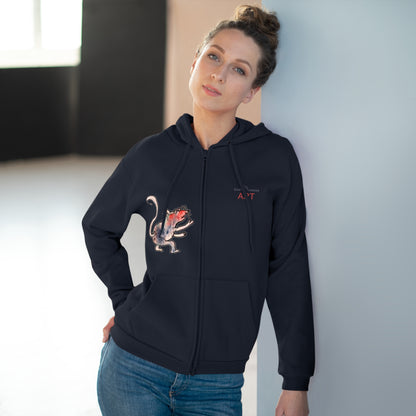 Unisex Hooded Zip Sweatshirt - Cartoon - Motiv: Front Ratte