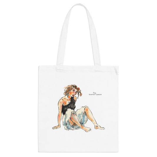 Tote Bag - Motiv: Rosalie, einseitig bedruckt, H 23 cm