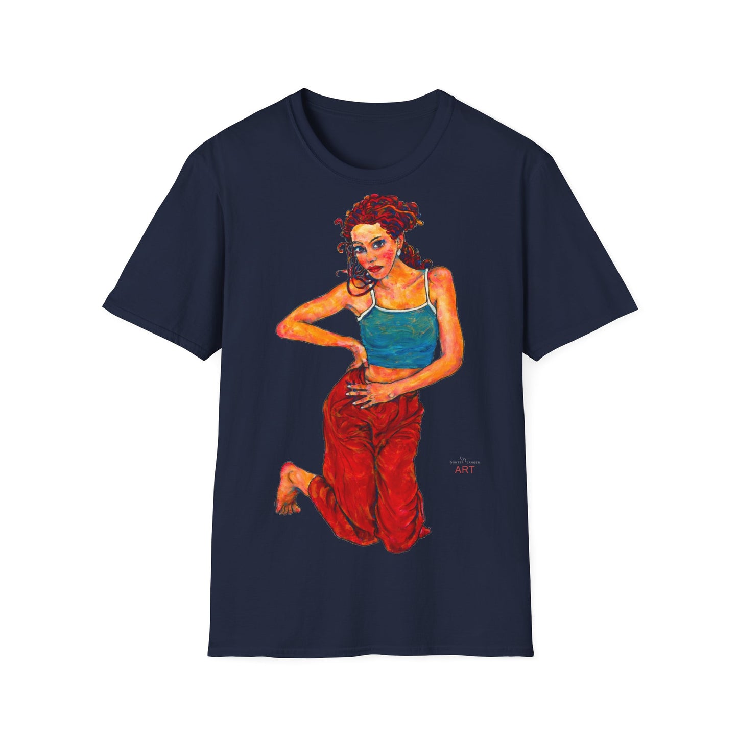 Unisex Softstyle T-Shirt - Motiv: Front Lea, H 49 cm