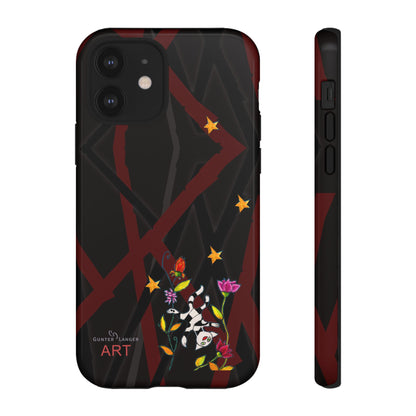 Tough Cases - Motiv: Katze schwebt und Ranken, H 5,26 cm, Mikado3