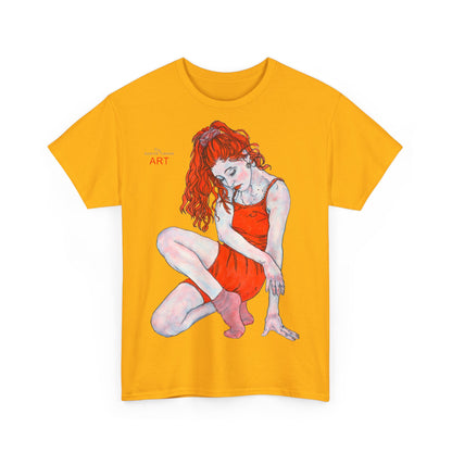 Unisex Heavy Cotton Tee - Motiv: Front Julia,  H 47 cm