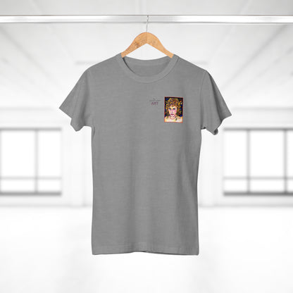 Single Jersey Women's T-shirt - hell - Motiv: Antonietta, Ausschnitt, H 9 cm