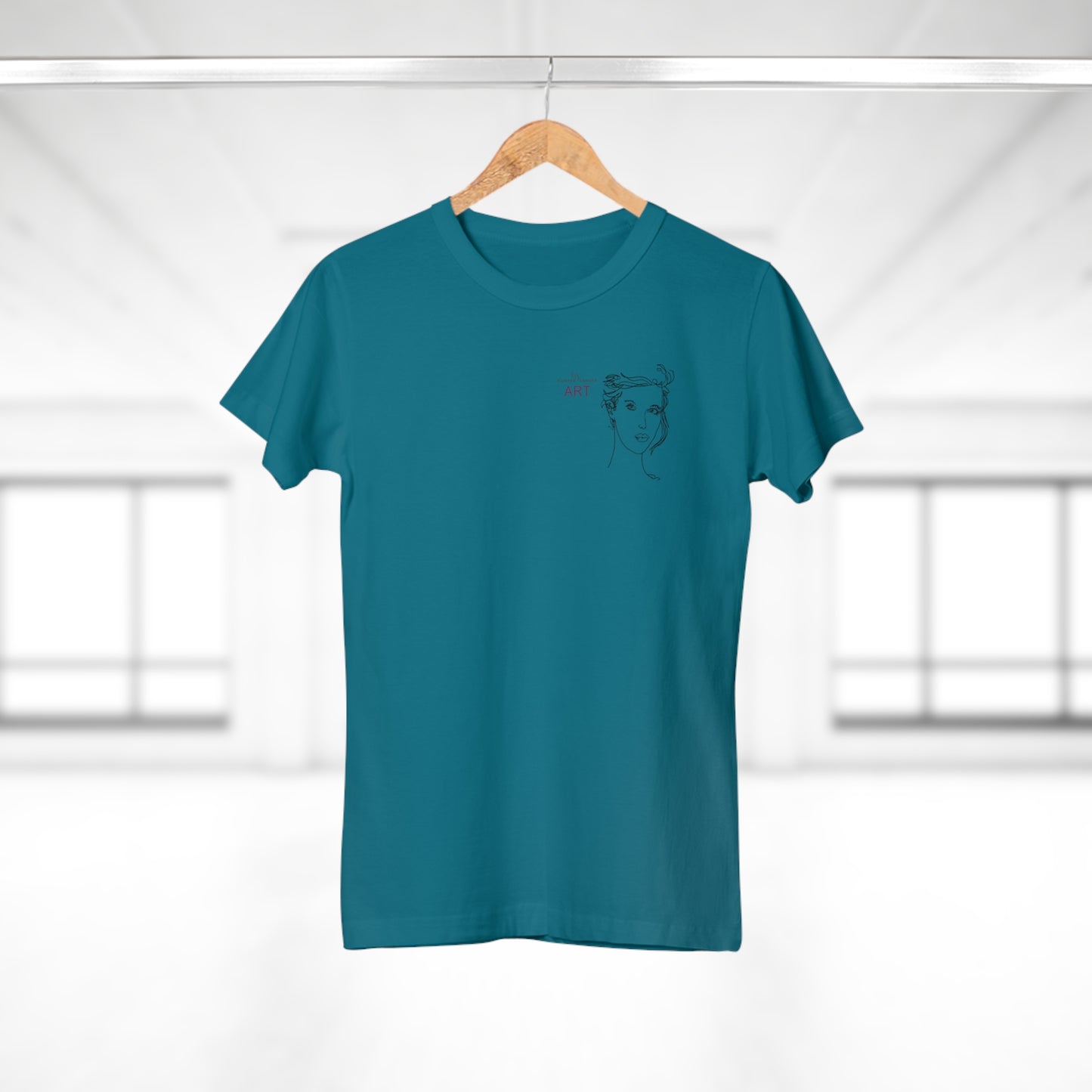Single Jersey Women's T-shirt - hell - Motiv: Helena, H 11,5 cm