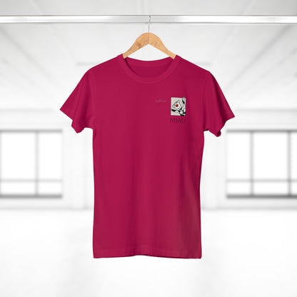 Single Jersey Women's T-shirt - hell - Motiv: Miau, H 7 cm