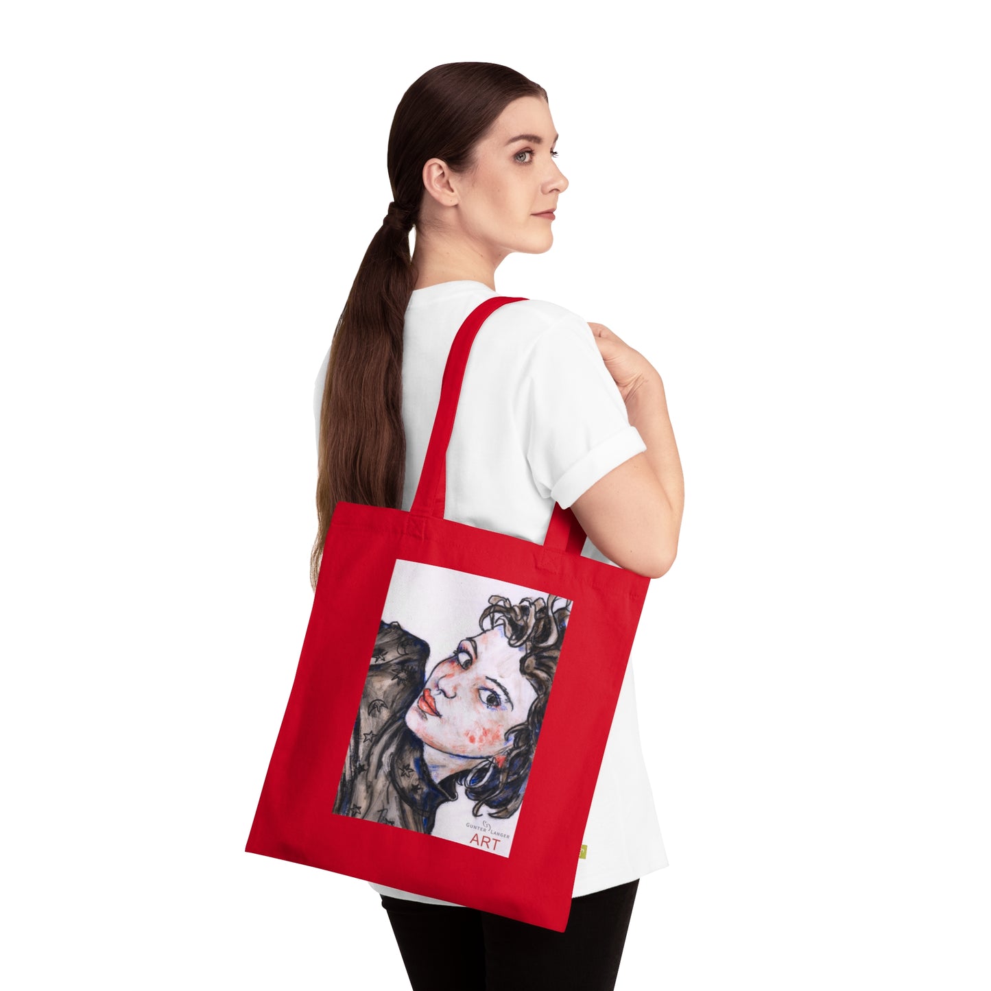 Organic Cotton Tote Bag - Motiv: Annette, einseitig bedruckt, H30 cm