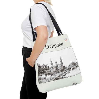 Tote Bag (AOP) - Motiv: Dresden - Terrassenufer, Bleistift