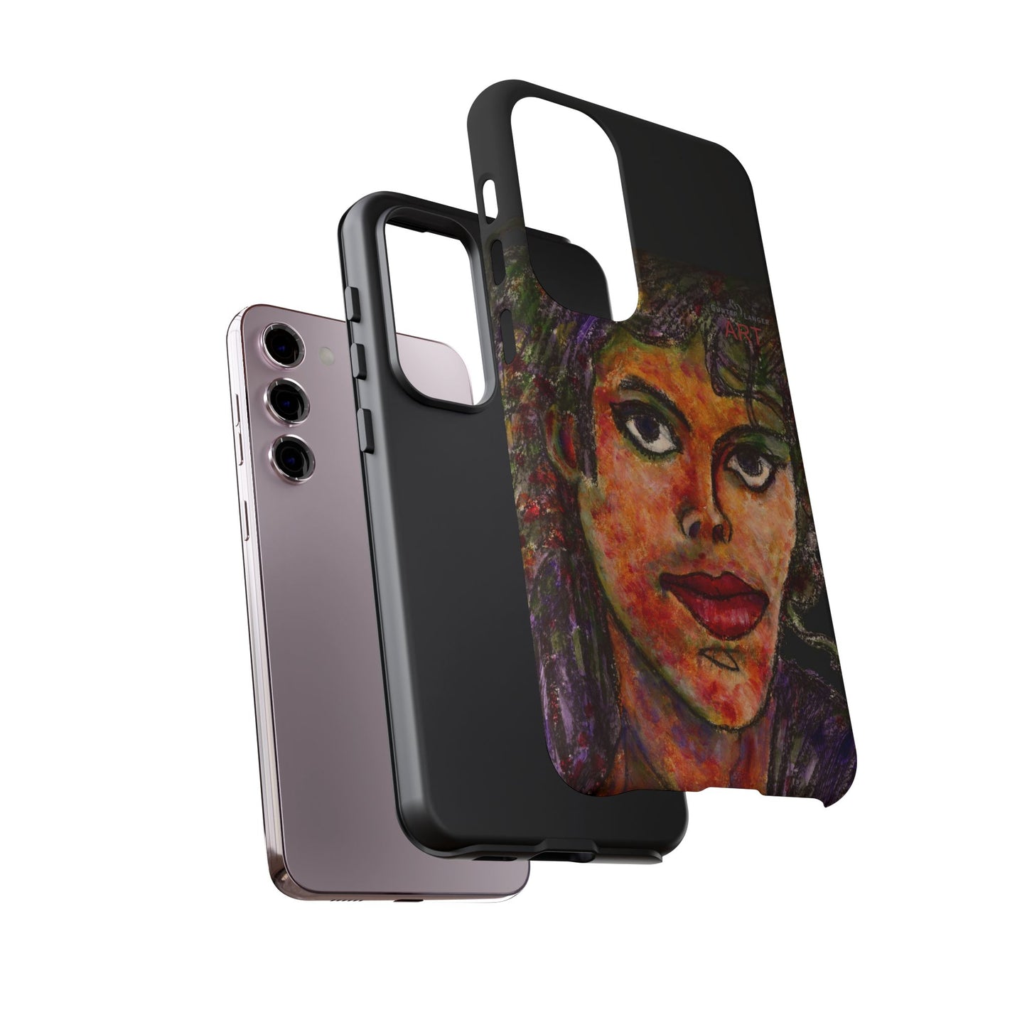 Tough Cases - Google Pixel - Samsung Galaxy - Motiv: MJ, Schwarz