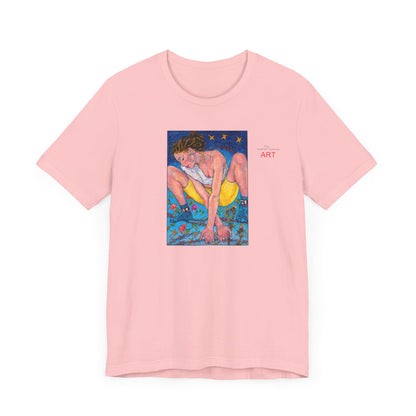 Unisex Jersey Short Sleeve Tee - Motiv: Front Alva, H 26 cm & Rückseite Alva, H 41 cm