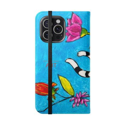 Flip Cases - Motiv: Gescheckte Katze schwebt