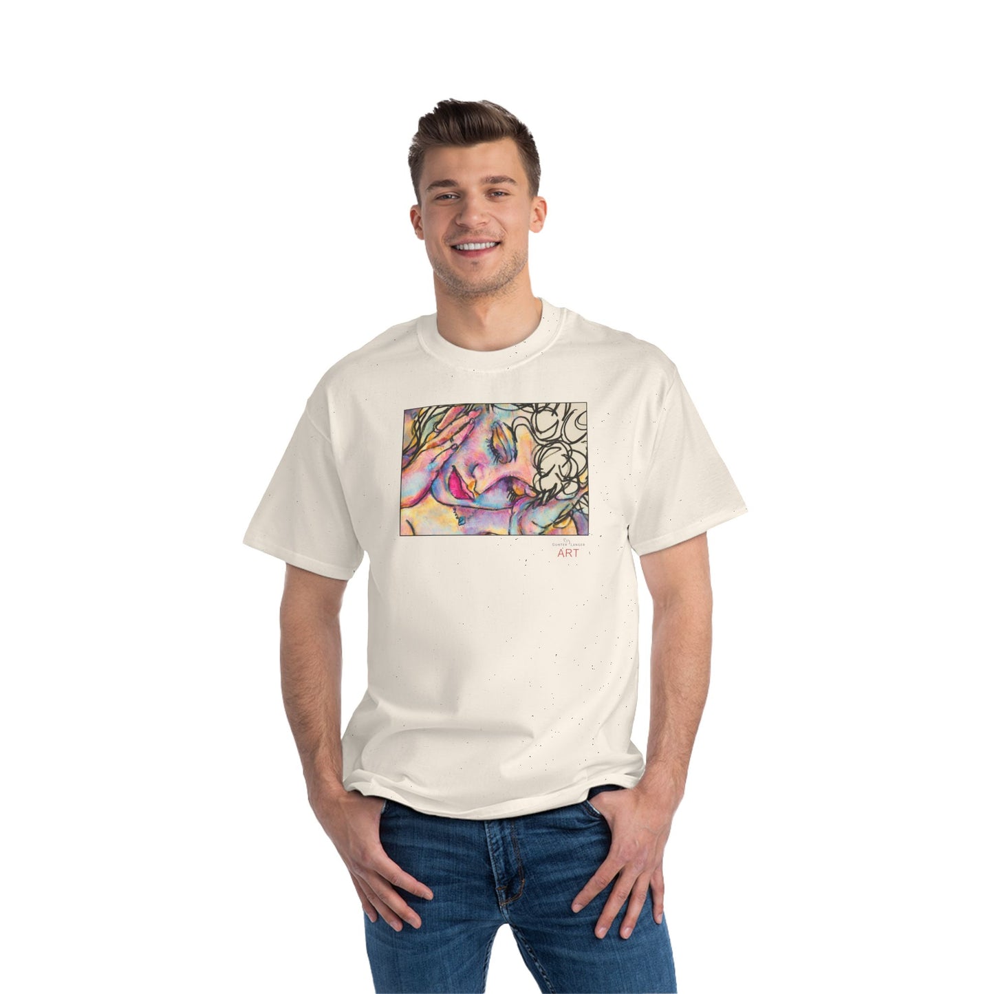 Beefy-T®  Short-Sleeve T-Shirt - Motiv: Front Mara, H 20 cm & Rückseite Mara, H 26 cm