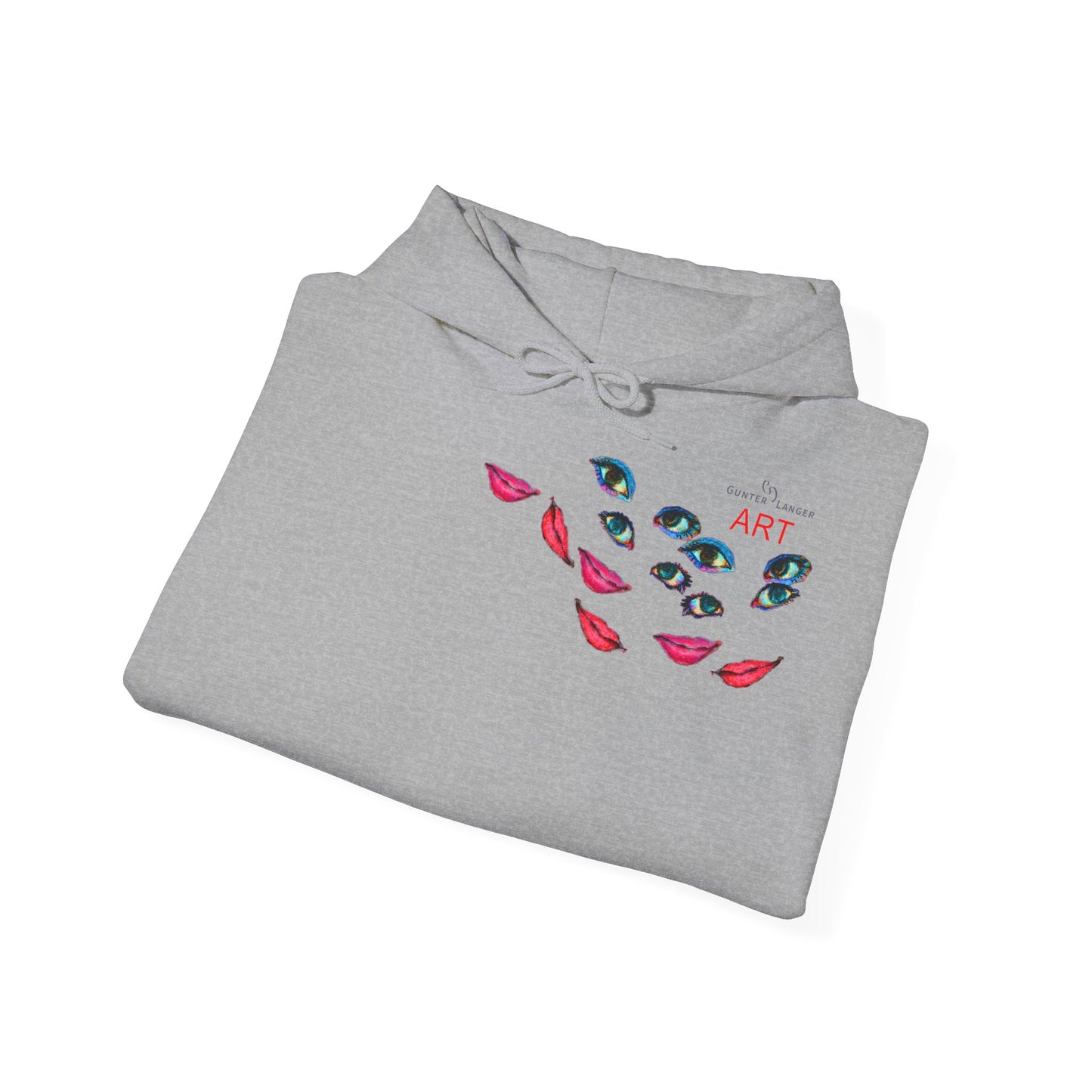 Unisex Heavy Blend™ Hooded Sweatshirt - Motiv: Frontseite Augen & Rückseite Freundinnen, (gerahmt, H 29 cm)