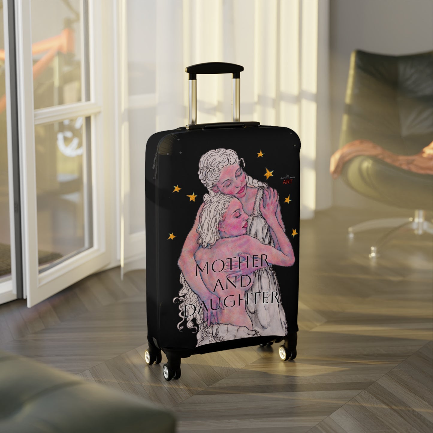 Luggage Cover - Mutter und Tochter - Motiv: Zuflucht, Sterne