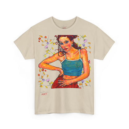 Unisex Heavy Cotton Tee - Motiv: Lea A02, Ranken, 40,45 cm, Neck Label