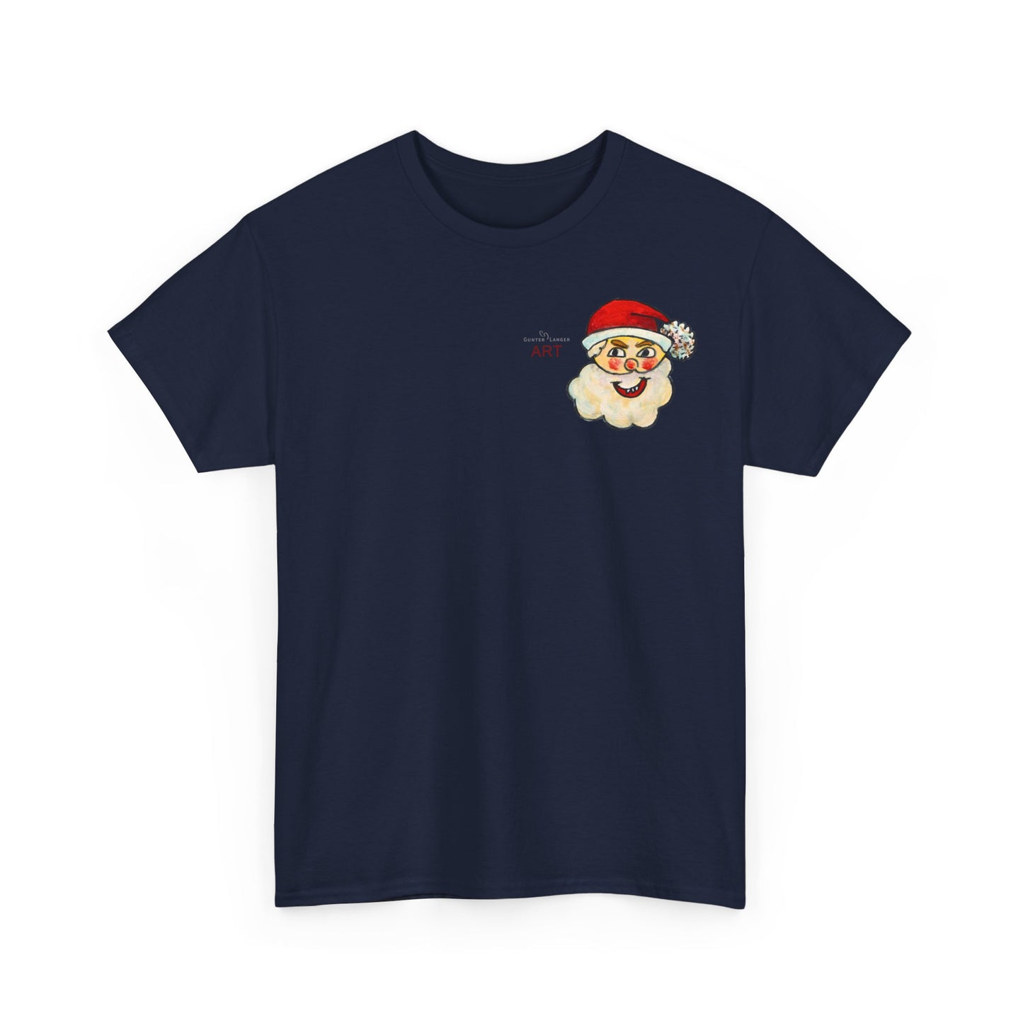 Unisex Heavy Cotton Tee - Motiv: Weihnachtsmann, H 13 cm