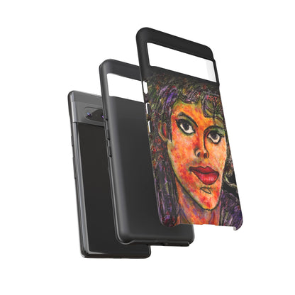 Tough Cases - Google Pixel - Samsung Galaxy - Motiv: MJ, Schwarz