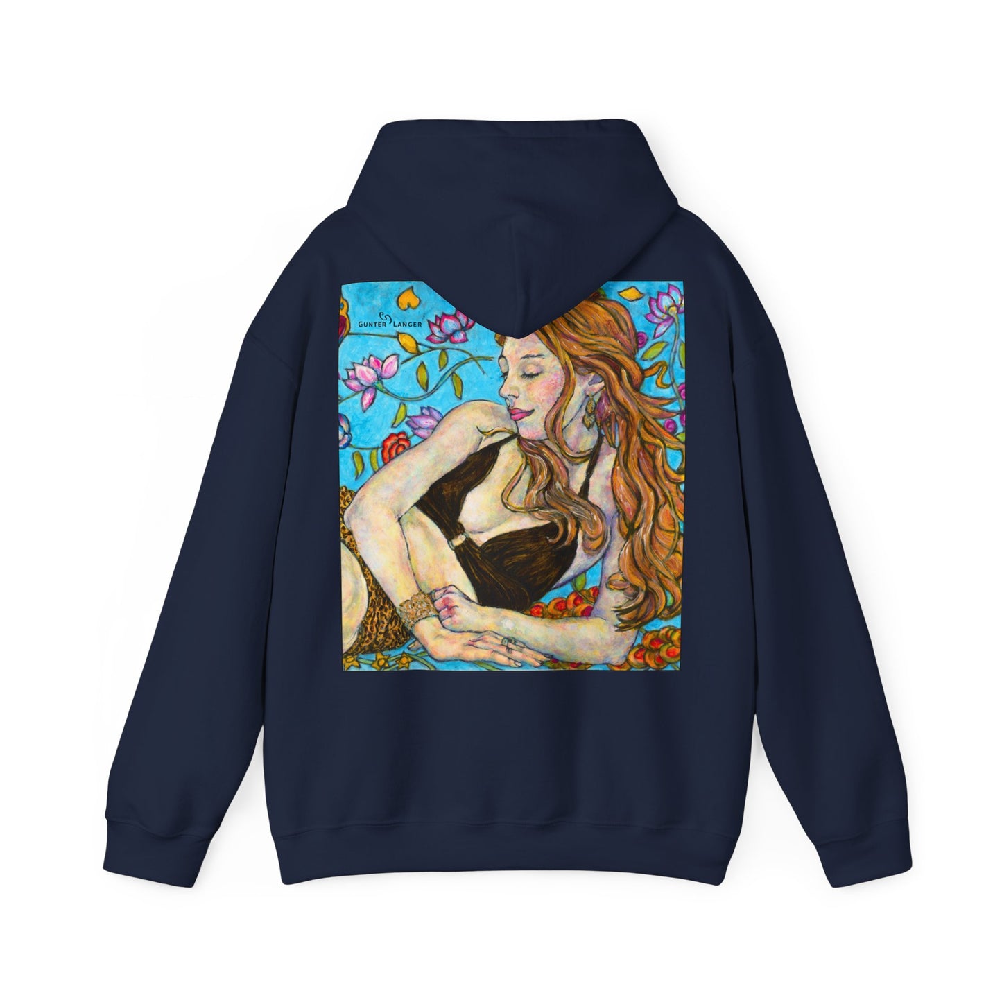 Unisex Heavy Blend™ Hooded Sweatshirt - Motiv: Front Ida, (Ausschnitt H 8,5 cm) & Rückseite Ida, H 42,5 cm