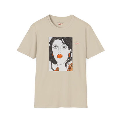 Unisex Softstyle T-Shirt - Motiv: Front & Rückseite Edda, 28,5 cm, Neck Label