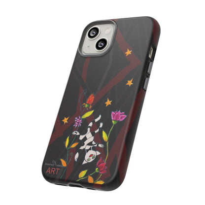 Tough Cases - iPhone - Motiv: Katze schwebt und Ranken, H 7,73 cm, Mikado3