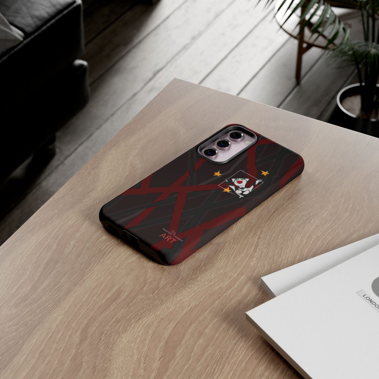 Tough Cases - Google Pixel - Samsung Galaxy - Motiv:  "Miau" klein H 8 cm, Sternenhimmel, Mikado3