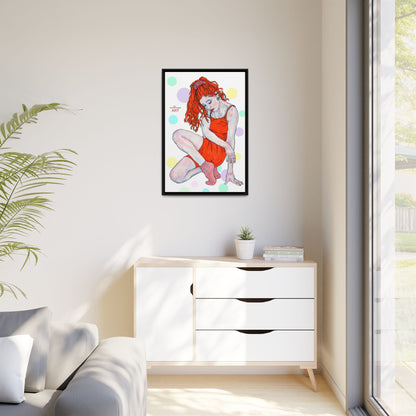 Matte Canvas, Framed (Multi-color) - Motiv:  Julia, Farbkreise, Format groß, H 91,4 bis 152,4 cm