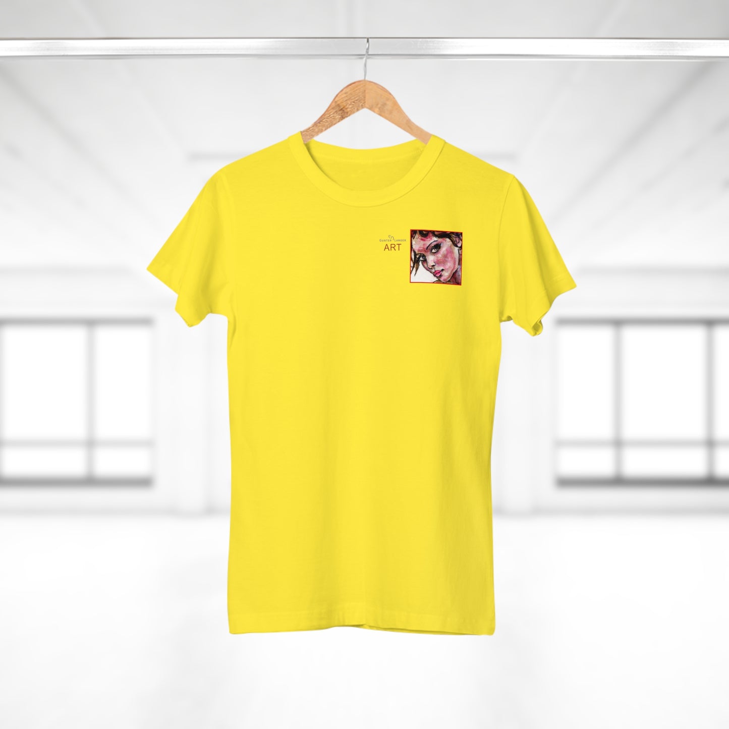 Single Jersey Women's T-shirt - Motiv: Annette, H 7,7 cm