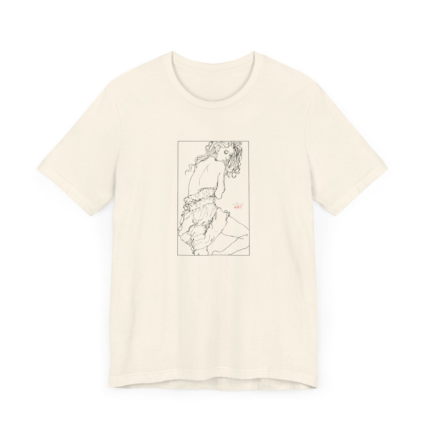 Unisex Jersey Short Sleeve Tee - Motiv: Front Giselle, im Kasten H 25 cm