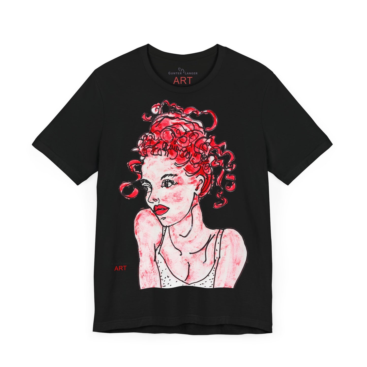 Unisex Jersey Short Sleeve Tee - Motiv: Front Mila, H 49 cm