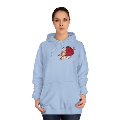 Unisex College Hoodie - Motiv: Front Engel 3, H 14 cm