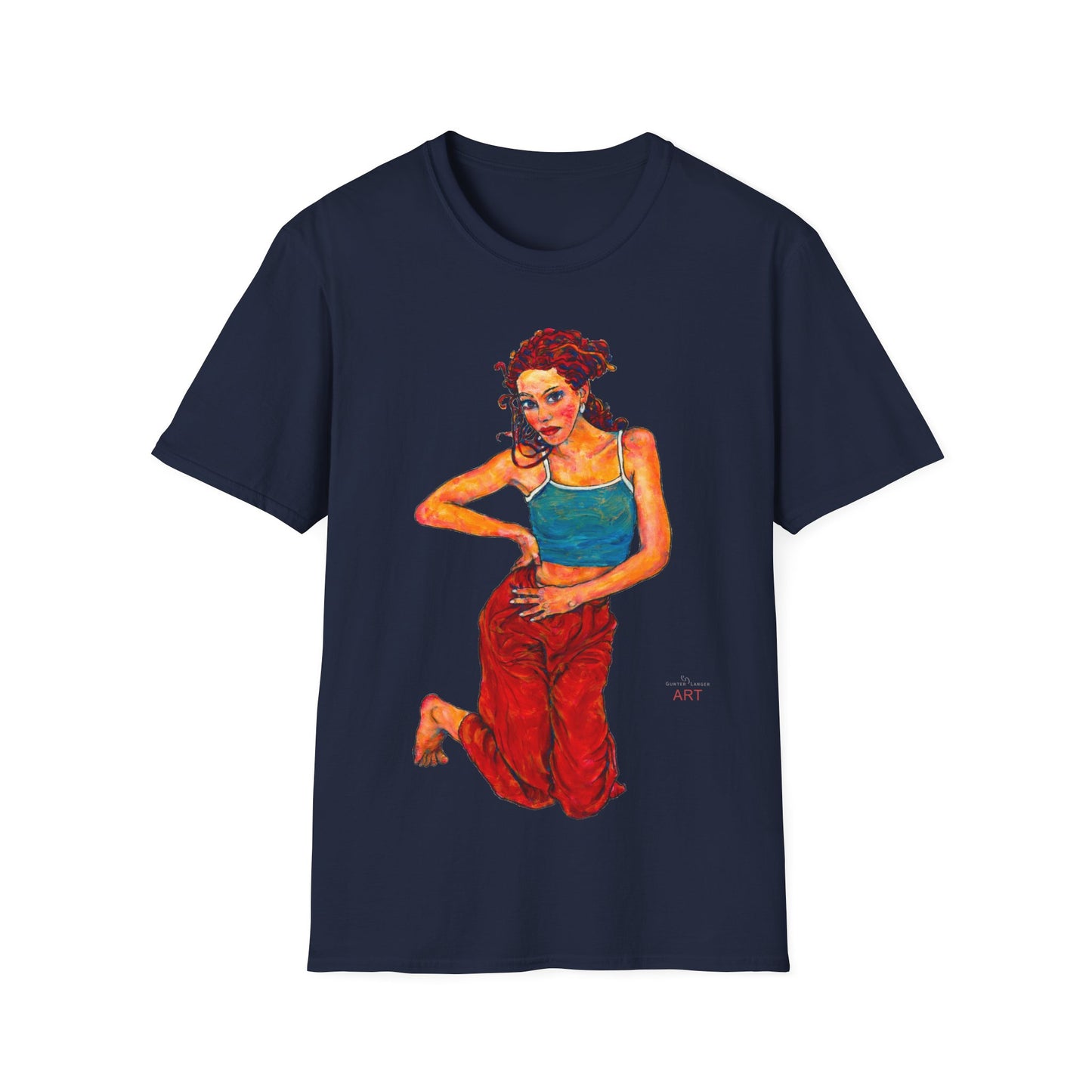 Unisex Softstyle T-Shirt - Motiv: Front Lea, H 45,2 cm