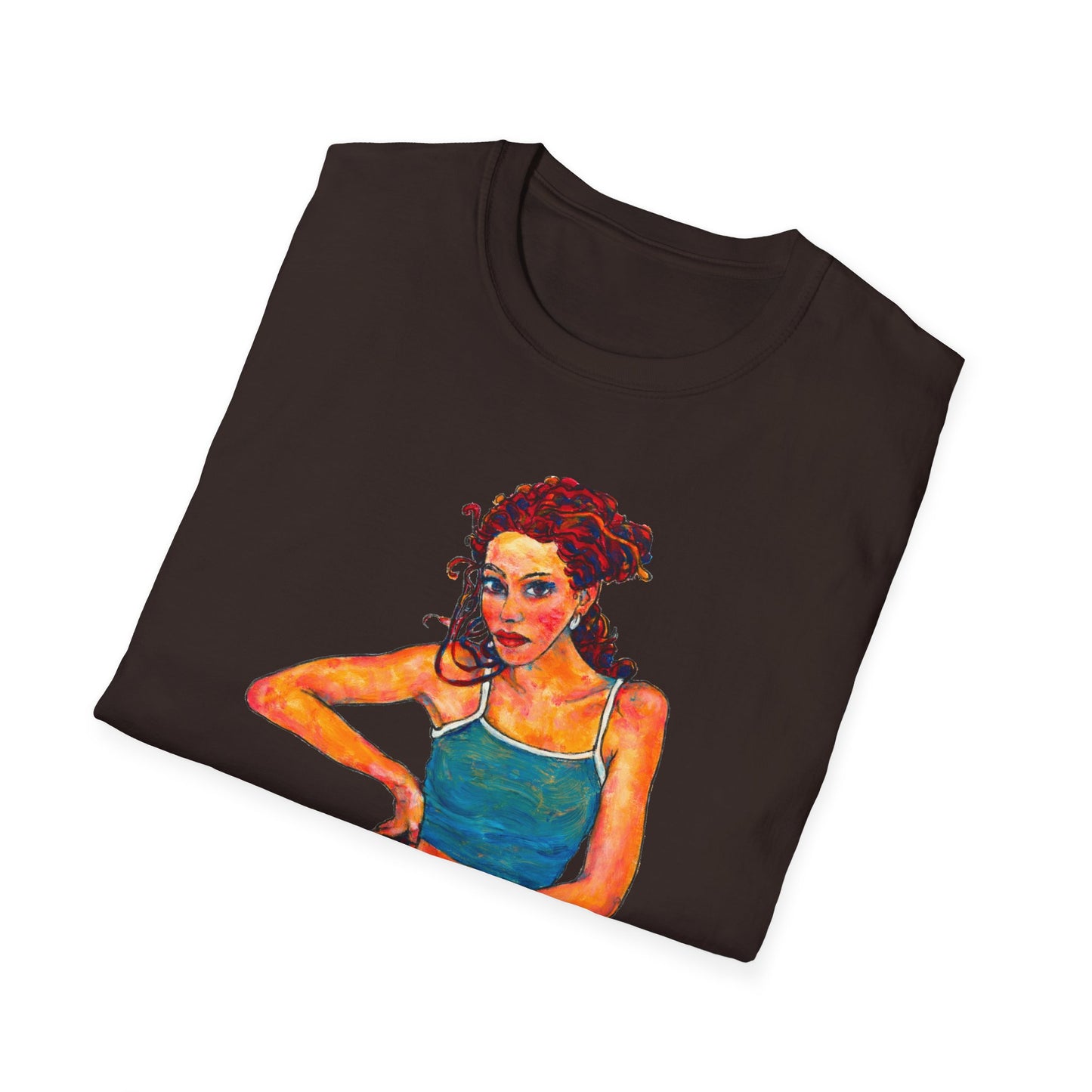 Unisex Softstyle T-Shirt - Motiv: Front Lea, H 45,2 cm
