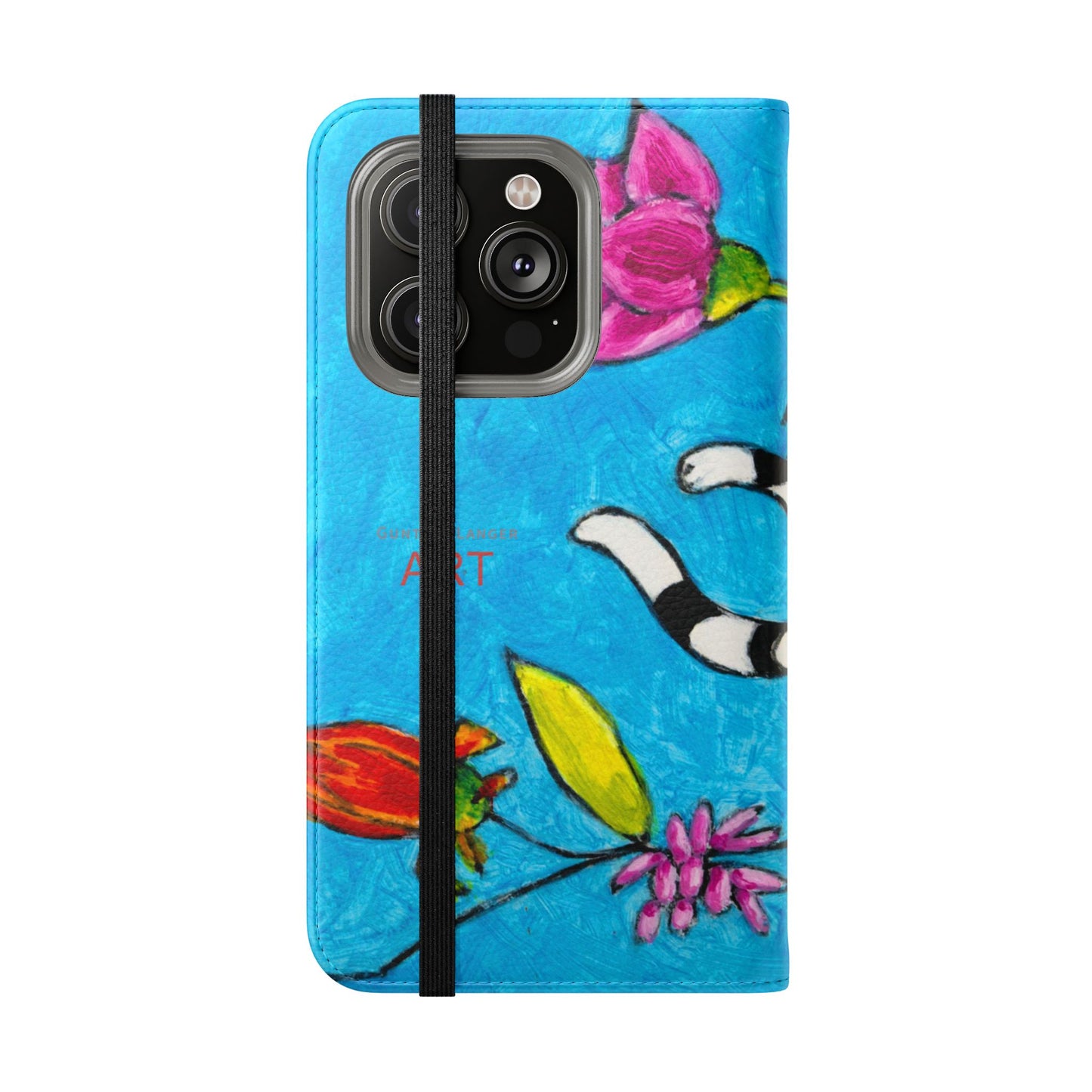 Flip Cases - Motiv: Gescheckte Katze schwebt