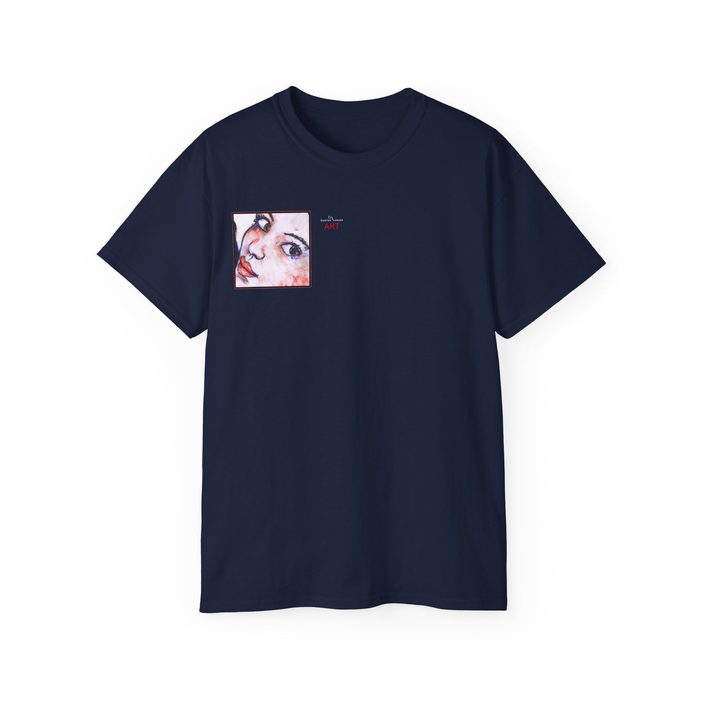 Unisex Ultra Cotton Tee - Motiv: Front Annette (Ausschnitt) & Rückseite Annette