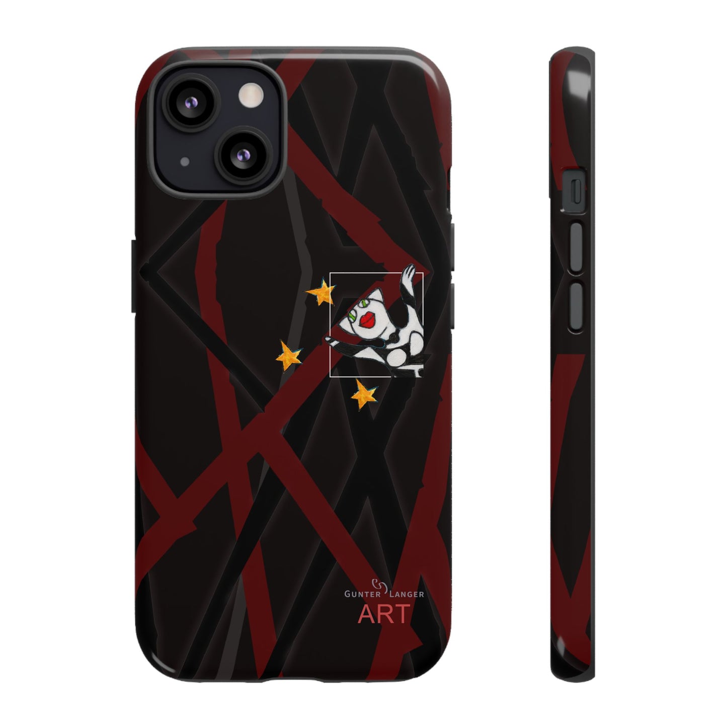 Tough Cases - iPhone - Motiv:  "Miau" klein H 8 cm, Sternenhimmel, Mikado3