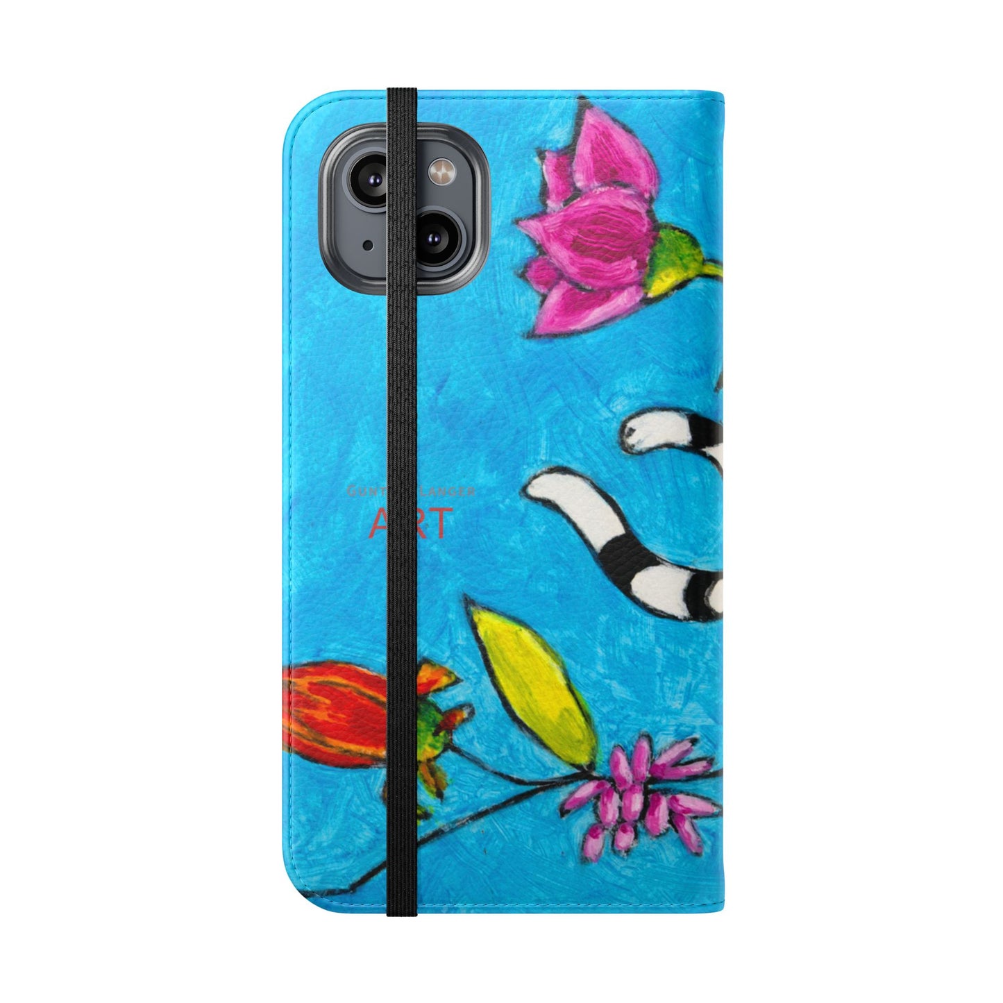 Flip Cases - Motiv: Gescheckte Katze schwebt