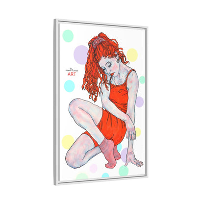 Matte Canvas, Framed (Multi-color) - Motiv:  Julia, Farbkreise, Format groß, H 91,4 bis 152,4 cm