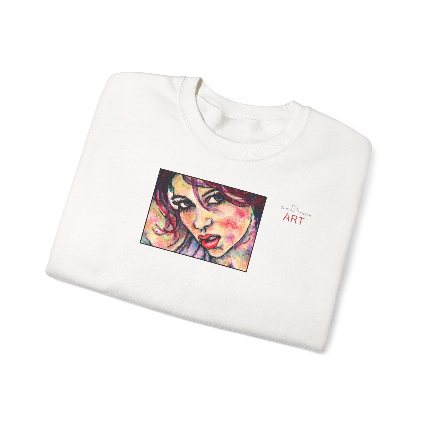 Unisex Heavy Blend™ Crewneck Sweatshirt - Motiv: Front Siegesgöttin, H12 cm (klein) & Rückseite Siegesgöttin, H43 cm