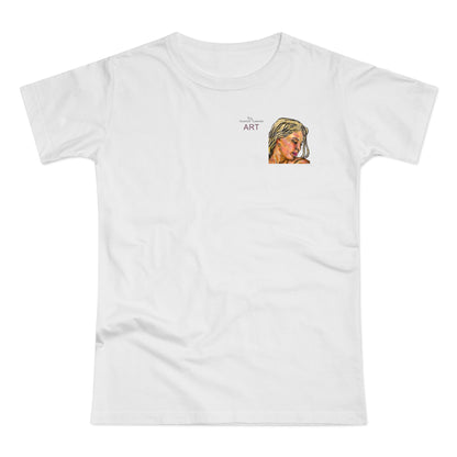 Single Jersey Women's T-shirt - hell - Motiv: Erna, Ausschnitt, H 8 cm
