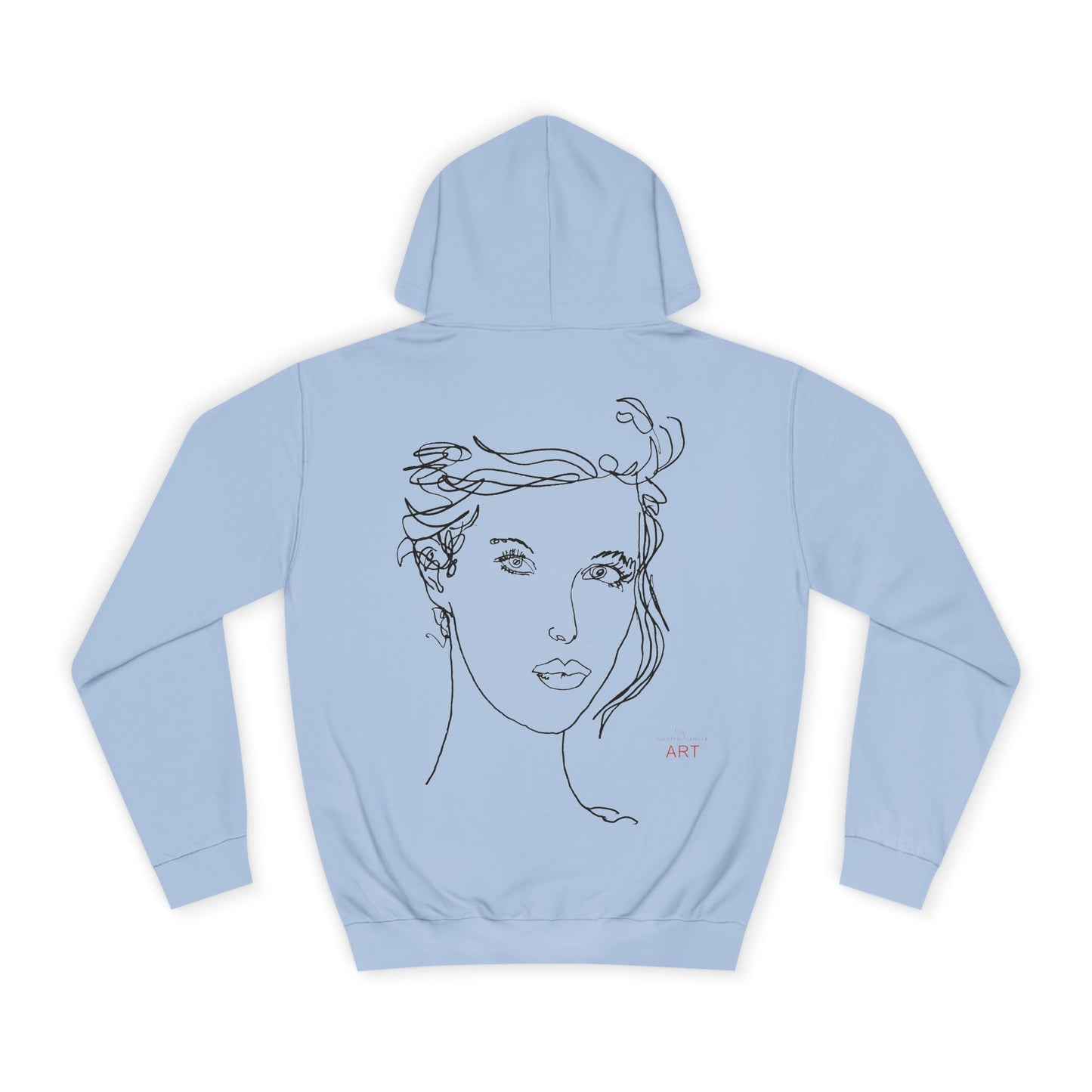 Unisex College Hoodie - Motiv: Front Helena (klein) H 12,3 cm & Rückseite Helena H 49,7 cm