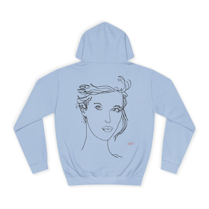 Unisex College Hoodie - Motiv: Front Helena (klein) H 12,3 cm & Rückseite Helena H 49,7 cm