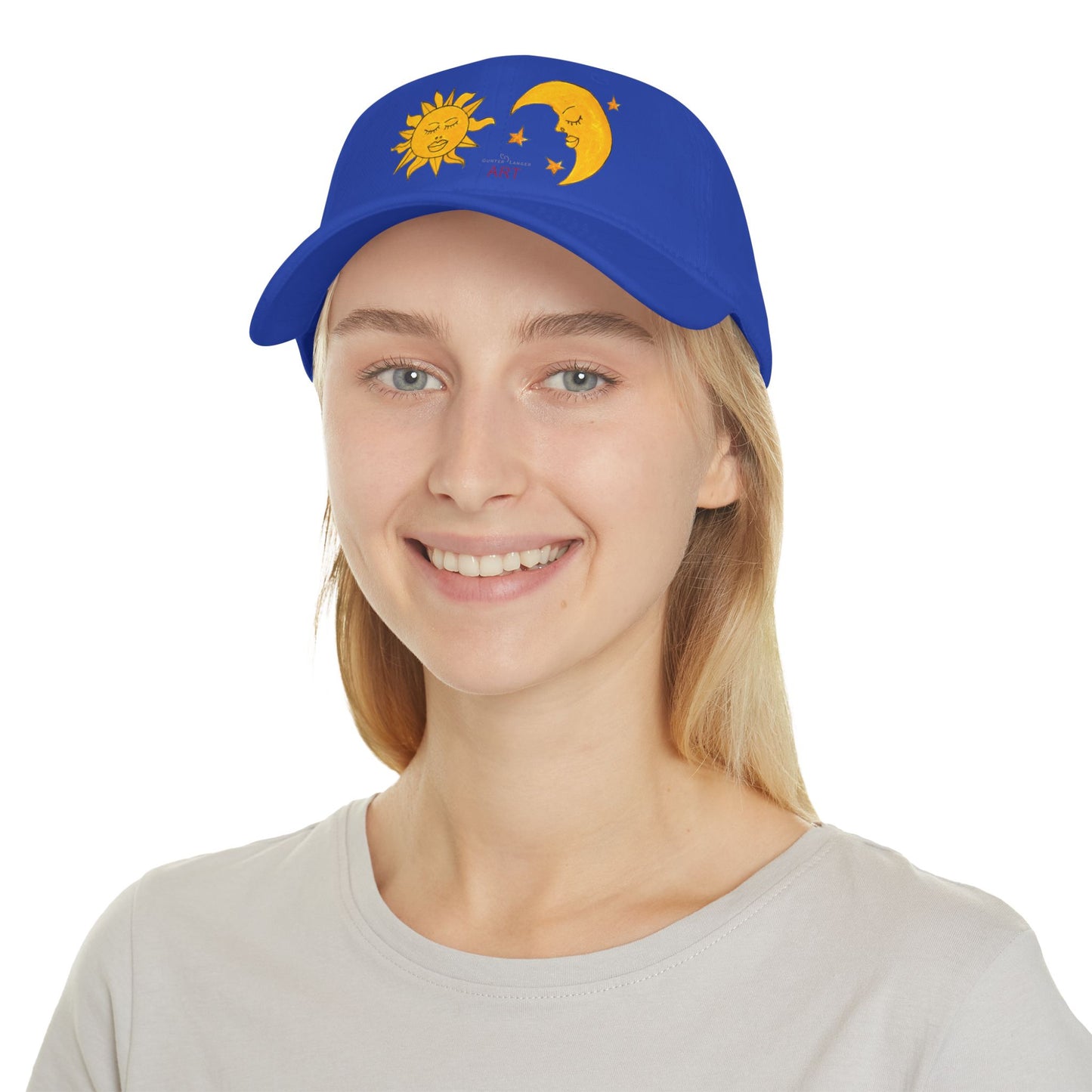 Low Profile Baseball Cap - Motiv: Sonne Mond und Sterne