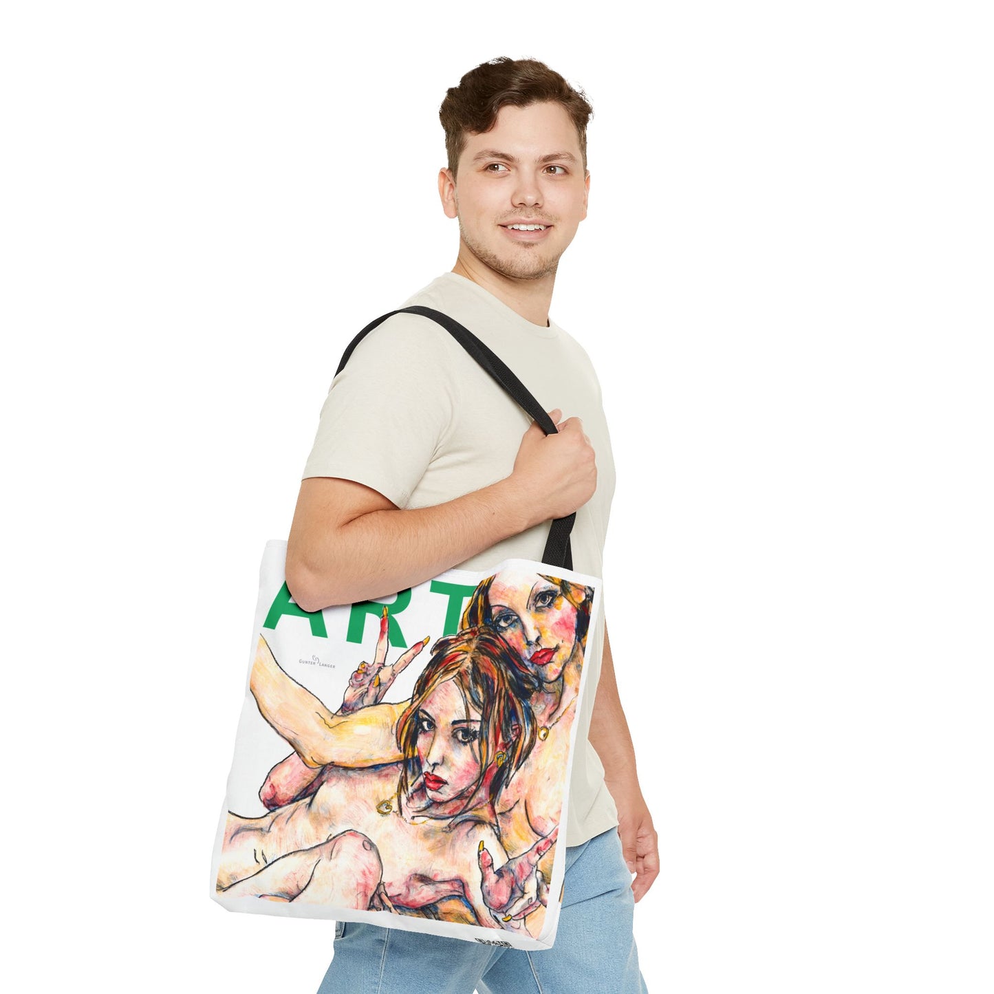 Tote Bag (AOP) - Motiv: Camilla - Leni & Romina, Weiß