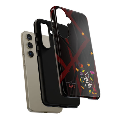 Tough Cases - Google Pixel - Samsung Galaxy - Motiv: Katze schwebt und Ranken, H 5,26 cm, Mikado3